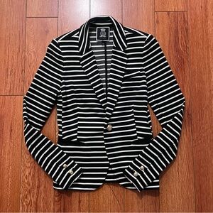 Juicy Couture Black and White Striped Blazer